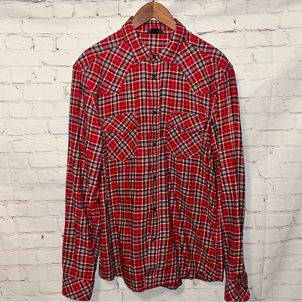 Diesel flannel western style shirt size L
